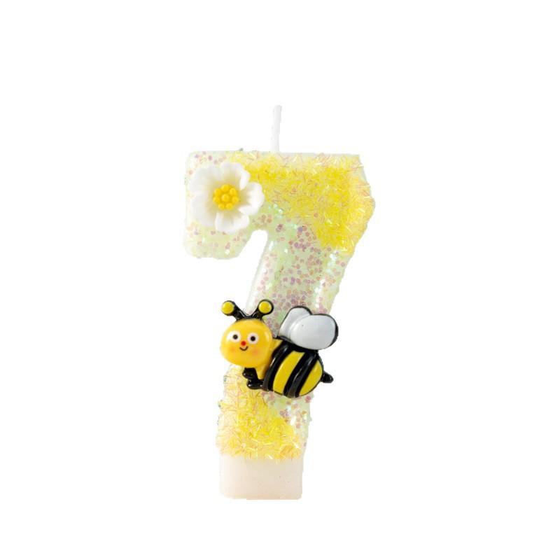 Creative Little Bee Digital Birthday Party Celebration Cake Decoration Candles 0-9 Products