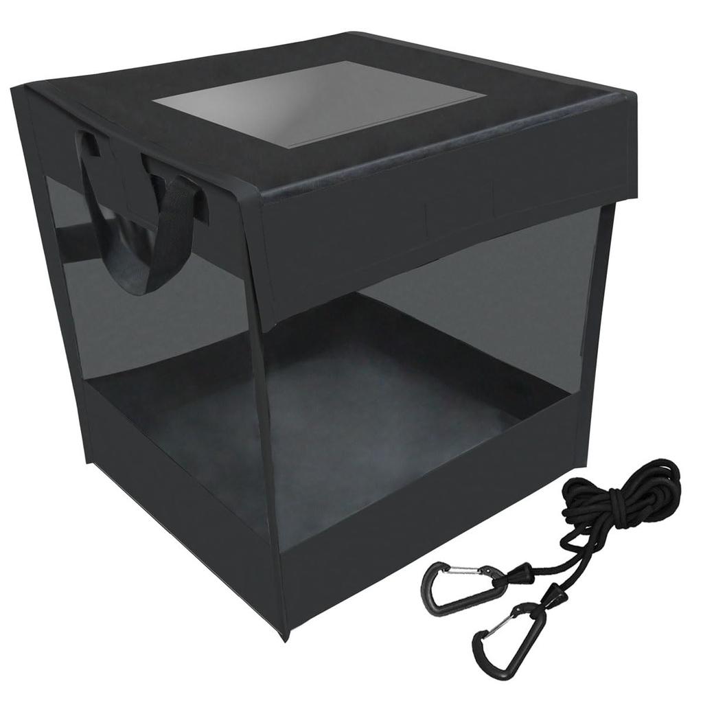 RK Garbage Crow Deterrent 125L PU Leather Sheet PVC Includes Mounting Made in Japan Net, Box, Foldable, Capacity, & Mesh, Hooks, (Black)