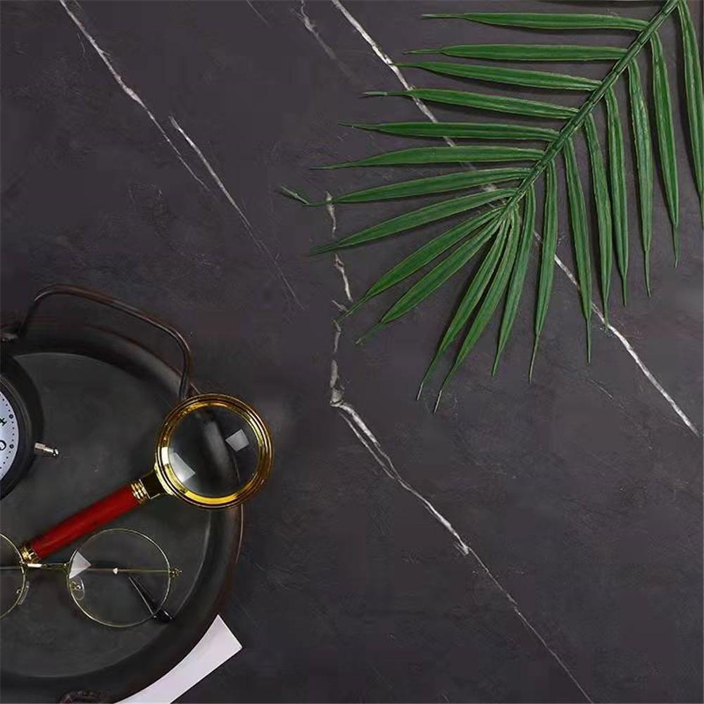 60/80cm Width Matte Black Marble Wallpaper Contact Paper Oil-proof Wall Sticker PVC Self Adhesive Kitchen Countertop Home Design