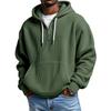 2026 Men's Fashion Waffle Hooded Sweatshirt: Spring/Autumn Trendy Long Sleeve Jacket