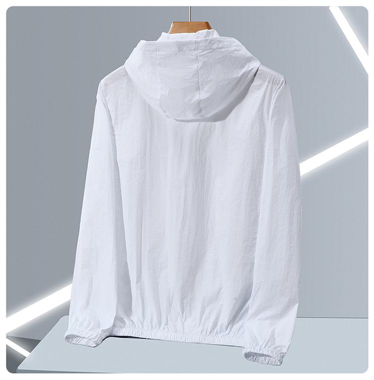 Summer Thin Ice Silk Sun Protection Jacket for Men Fashion Hooded Sports Protection Skin Clothing Breathable Couple Outwear
