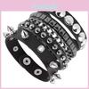 Emo Neue Schwarze Boho Goth Armbänder Für Männer Frauen Punk Gothic Dornen Nieten Pu Leder Armband Armreifen Party Schmuck Geschenk