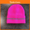 Mens Knitted Hat With Reflective Details For Winter Warmth Stylish Cold Weather Headgear