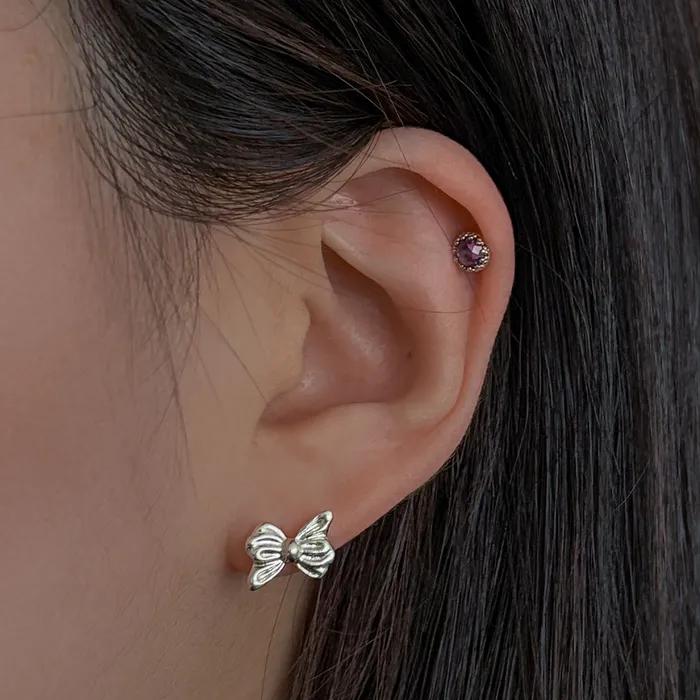 ribbon earring/piercing_mve33
