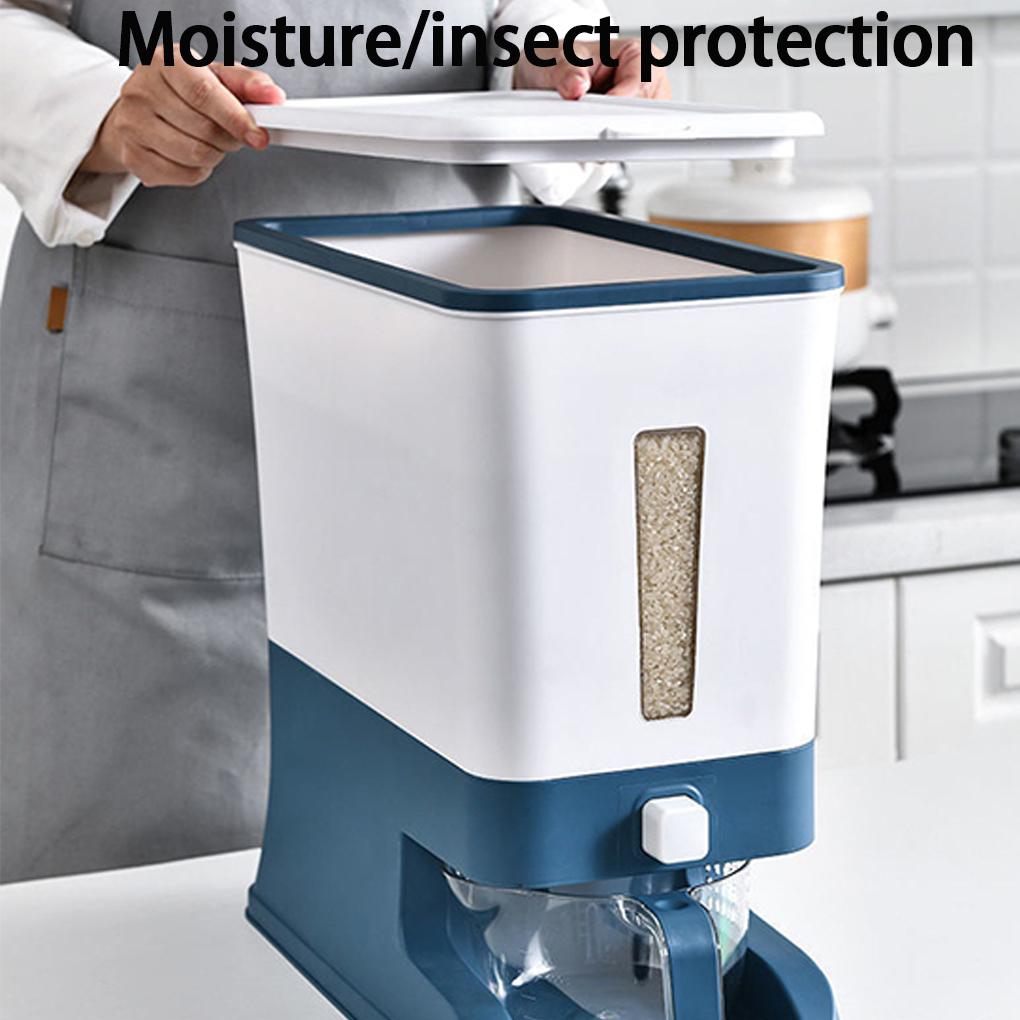 PP Transparent Storage Tank Rice Bucket For Large Families Insect And Moisture Resistant Rice Bucket