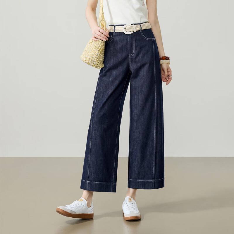 ESE-Y Women s Loose Fit Spliced Cropped Jeans 31