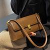 Hochwertige strukturierte Tasche für Damen mit großem Fassungsvermögen 2024 neue Mode Herbst und Winter Nischen-Achseltasche mit einer Schulter für Damen Baguette-Tasche