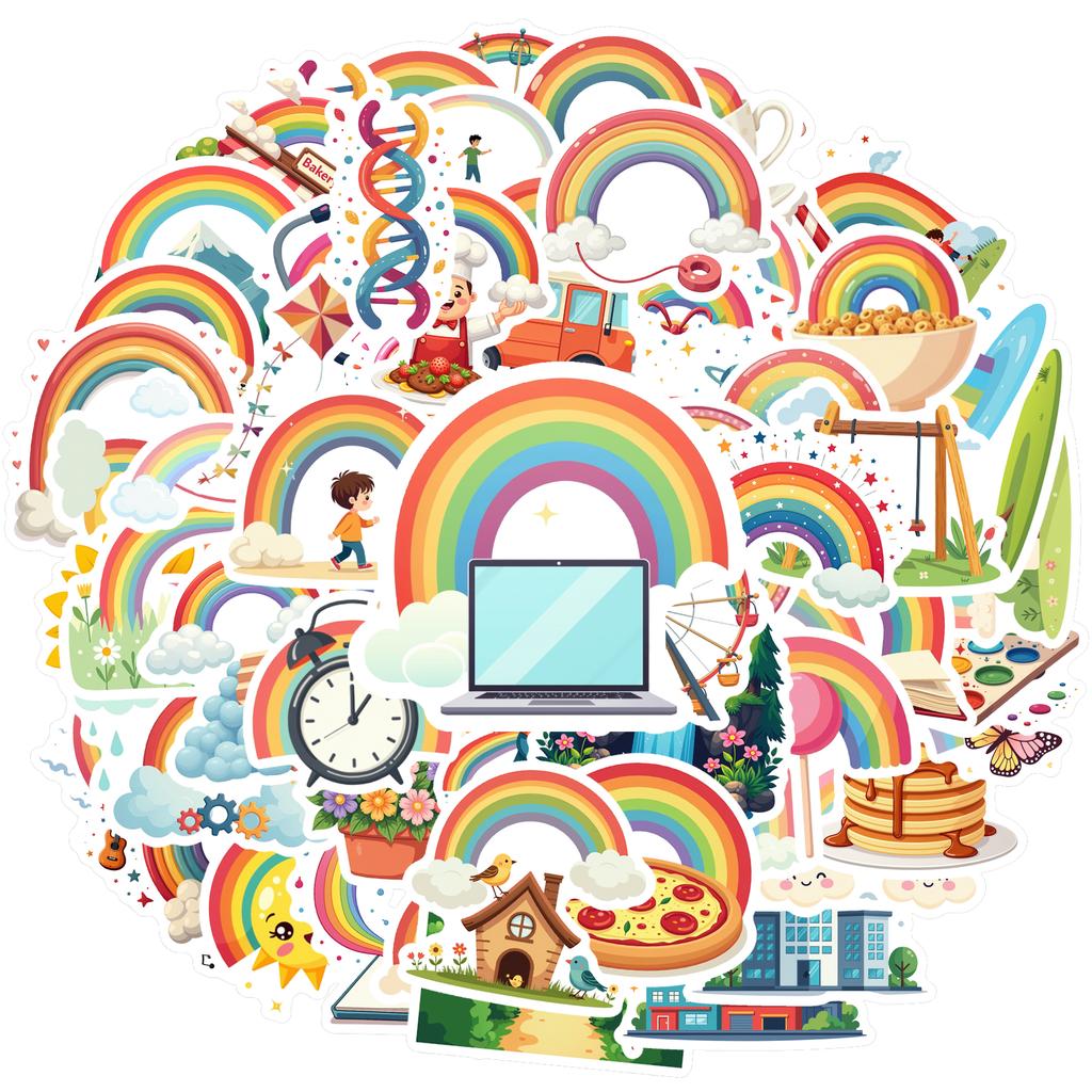 35pcs-70pcs Lovely Stickers Cartoon Stickers Stationery Stickers For Suitcase Fridge Phone Luggage Laptop Guitar Car