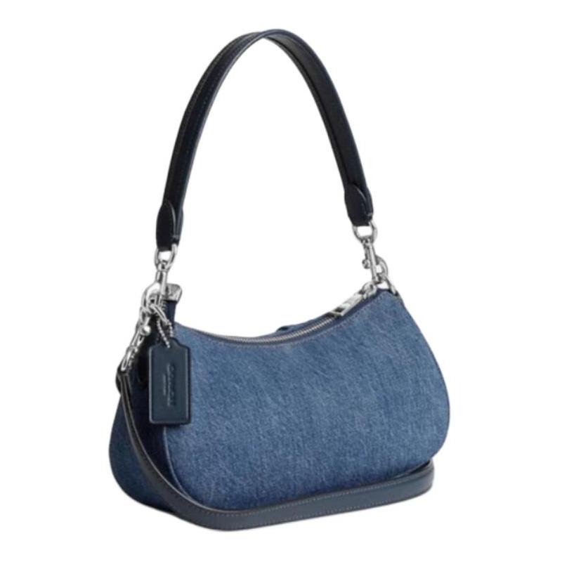 COACH Ashton 25 Silver Hardware Multifunctional Fabric Shoulder Crossbody Tote Medium Women's Indigo