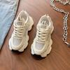 Dad shoes women's new spring and autumn breathable mesh single shoes thick-soled fried street light running casual sports shoes