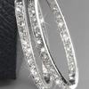 Schillernde Damen-Creolen mit Strass-Intarsien, großer Kreis, Party- und Bankett-Schmuck
