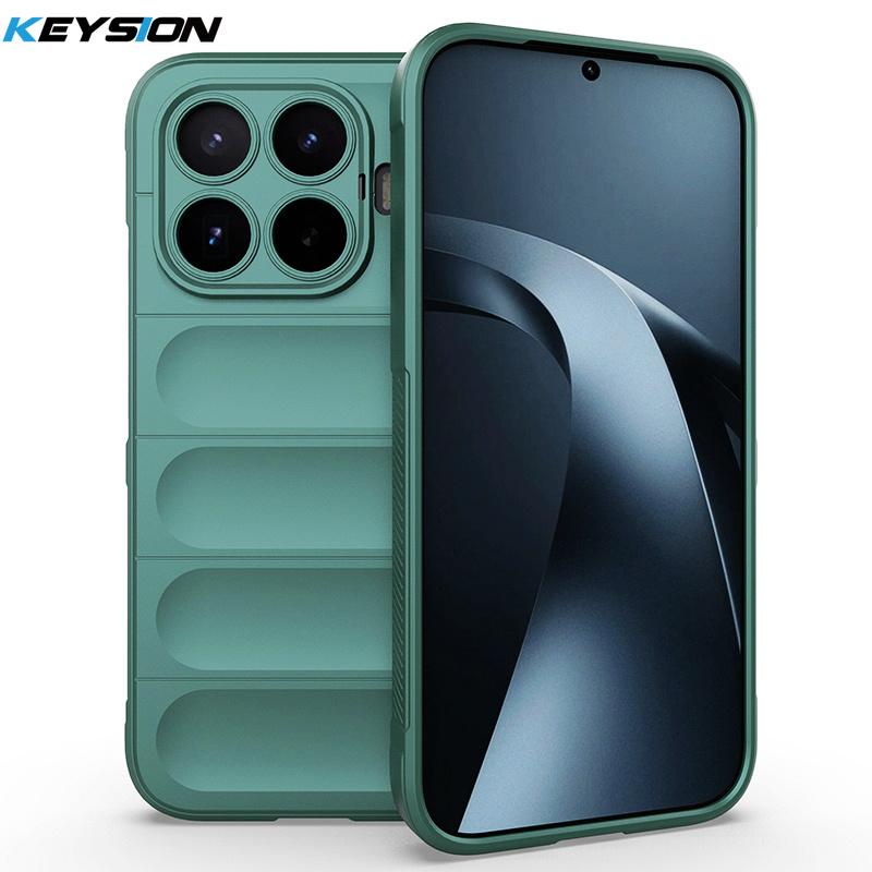 KEYSION Heavy Duty Shockproof Matte Phone Case for Xiaomi 17T Pro 5G Anti-skid Soft Silicone Phone Back Cover for Xiaomi 17T 5G
