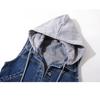 Denim Vest Women's Spring Autumn Clothes Sleeveless Wild Tops Short Hooded Jacket Women Denim Jeans Vest Jacket Female
