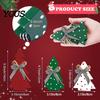 Christmas Table Decorations Tree Wooden Tabletop Sign, Rustic Polka Dot Xmas Tiered Tray Centerpiece Seasonal Home Accents with Bow, Farmhouse Holiday