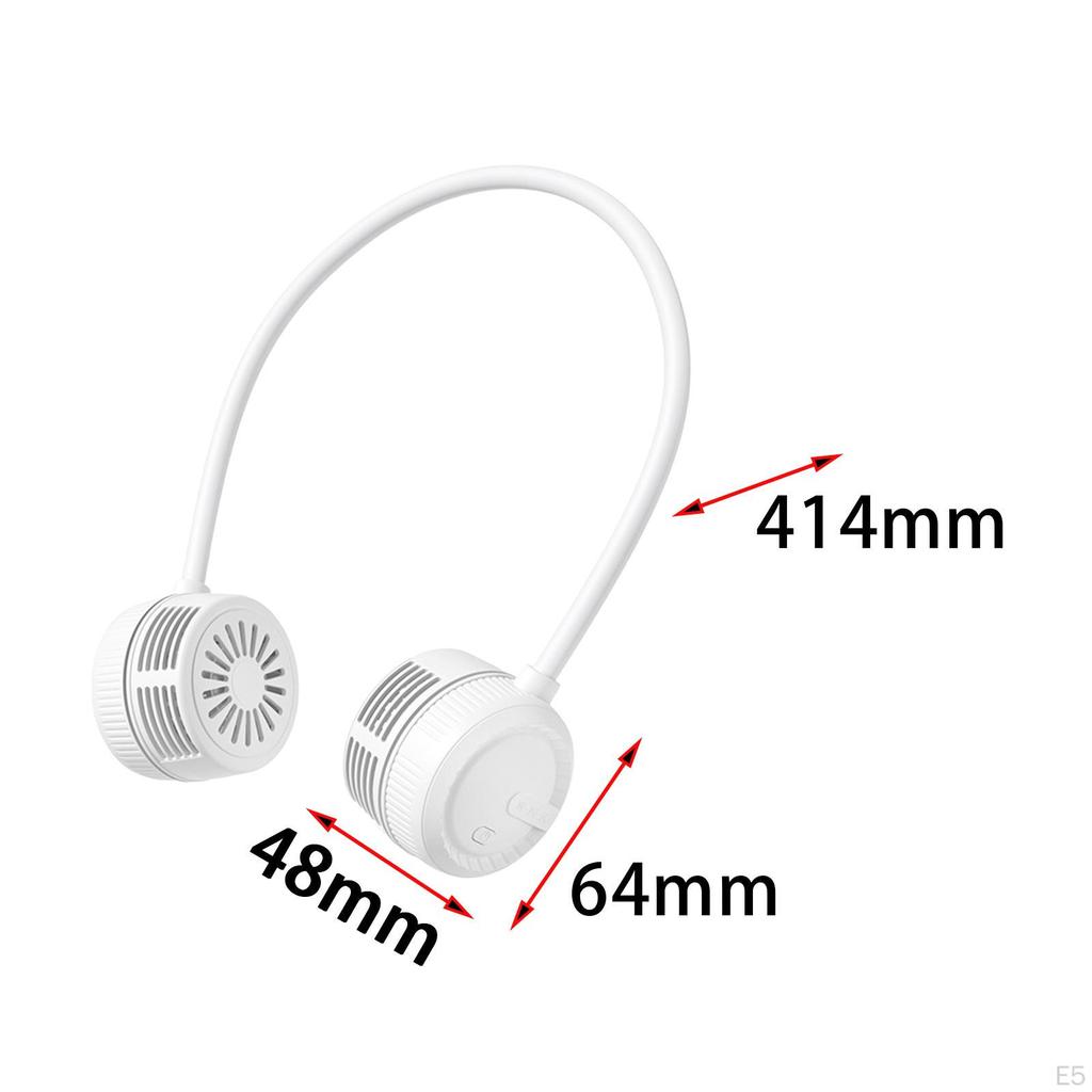 Foldable Fan Neck Hanging Flexible Low Noise Portable Necklace Personal for Camping