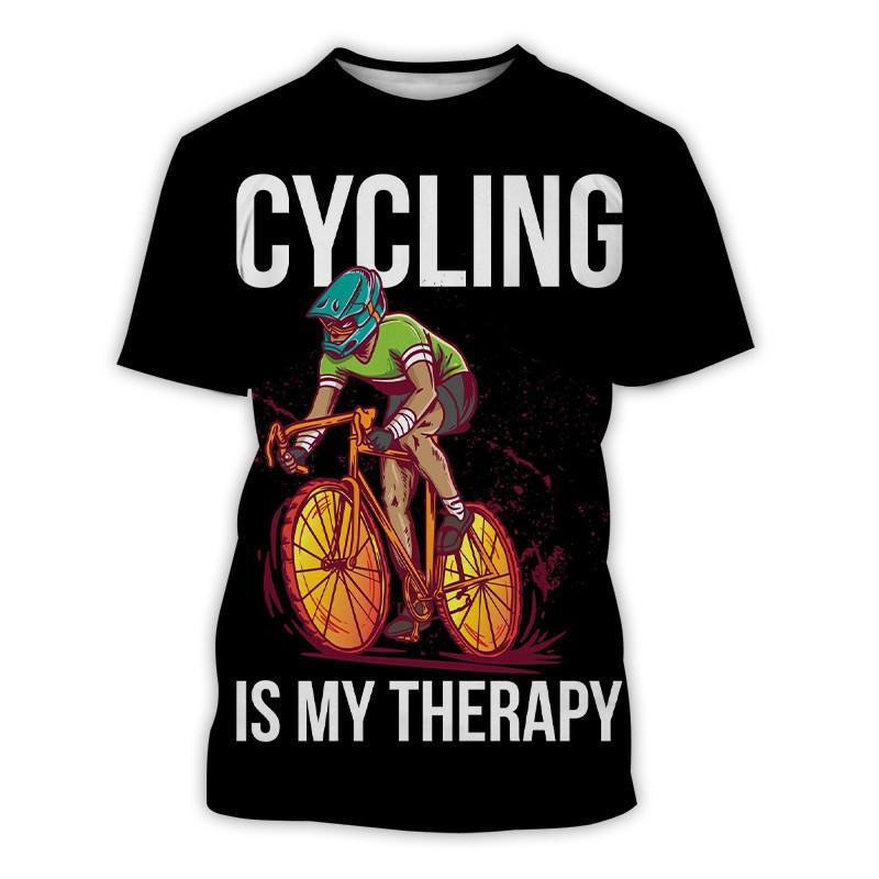 3D Printed Bicycle Cycling T-shirt Men's Plus Size Short-sleeved T Shirt Fashion Casual Round Neck Tees Harajuku Sports Tops