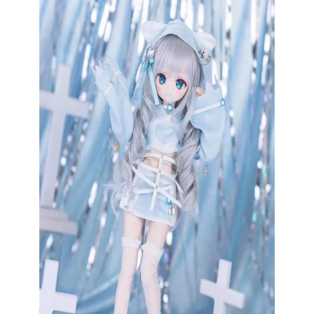 Anime Söt Realistisk Handgjord Fullkropps Silikondocka - Solid Livslik Beröring Samlarbar Cosplay Figur Tillbehör