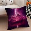 Lightning Cushion Cover Linen Pillow Case Soft Breathable Protective Couch Room Decoration