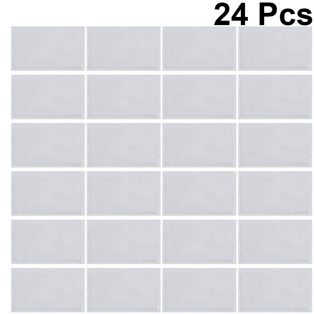 24Pcs Card Holders Transparent PVC Eva Multi-Functional Badge Protector Organize Turnover Boxes Glass Machinery Plastic Pocket