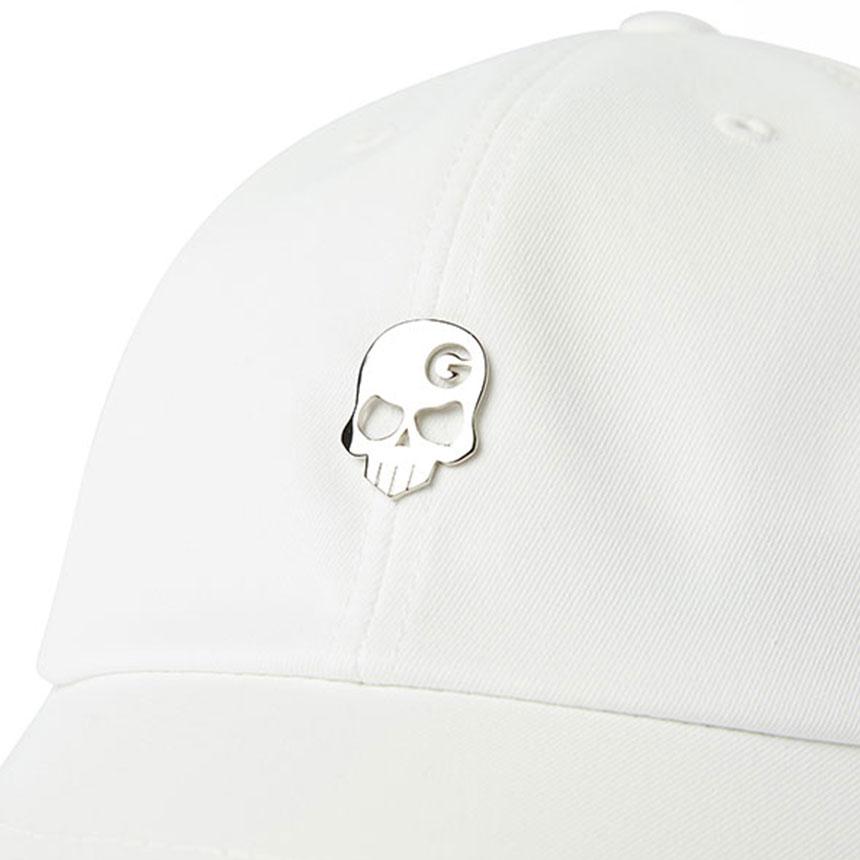 Monseuteoji Ribbon Wide Ball Cap White Mc24Rbw-189