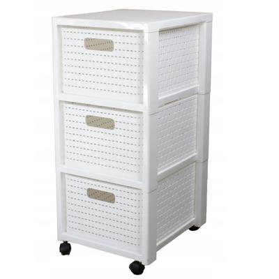 ROTHO Stor bokhylla med 3 lådor COUNTRY vit