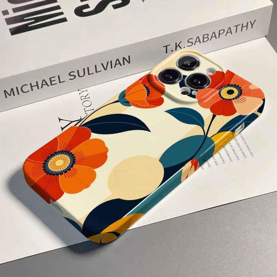 Beautiful Flower Phone Case for iPhone 17 16e 16 15 14 13 12 11 Air Pro Max XS XR XSMax 6 7 8 Plus Glossy Film Hard PC Cover