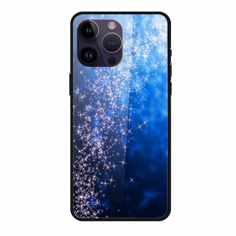 Tempered Glass Case For iphone 15 Pro Max Case Hard Glass Back Cover Soft TPU Bumper For iphone 16 Pro Max Phone Case 16Pro Max