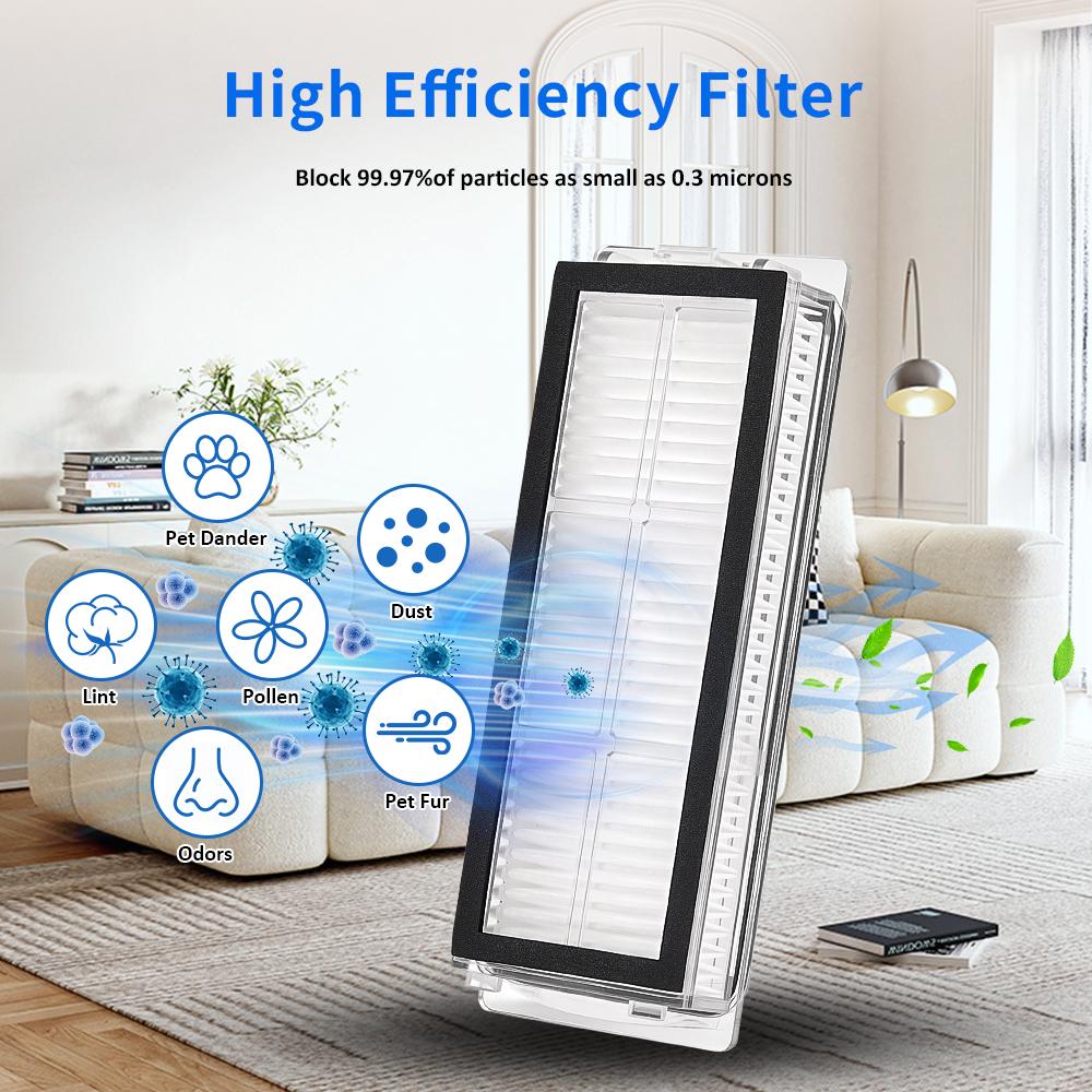 HEPA Filter & Cleaning Brush Kit for Dreame X11 Pro L11 Ultra L11 Ultra Robot Vacuum Cleaner Replacement Parts