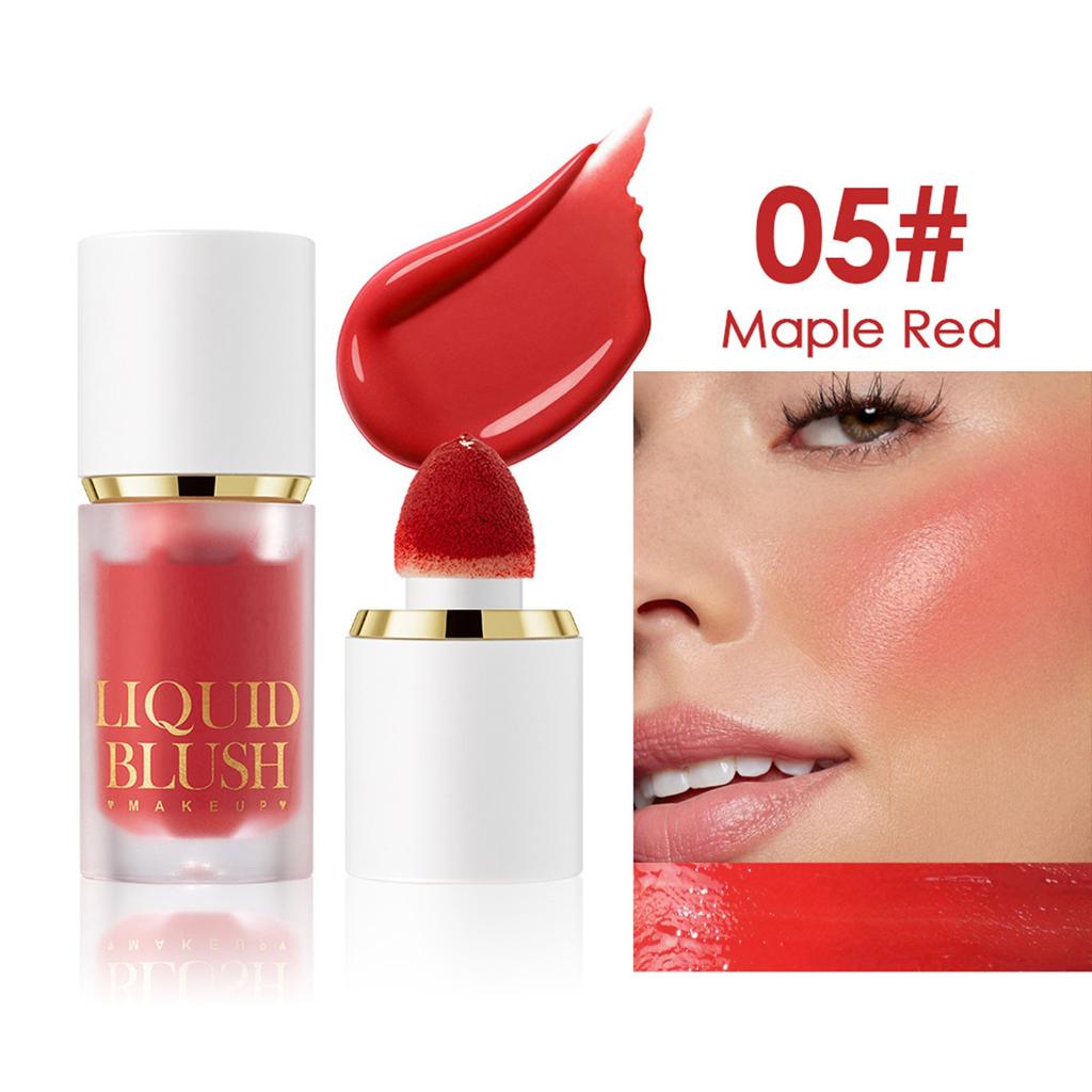 Duży Pędzel do Głowy Płynny Róż Handlowy Użycie do Ust i Policzków Naturalny Makijaż w Odcieniu Słońca, 6,4 ml