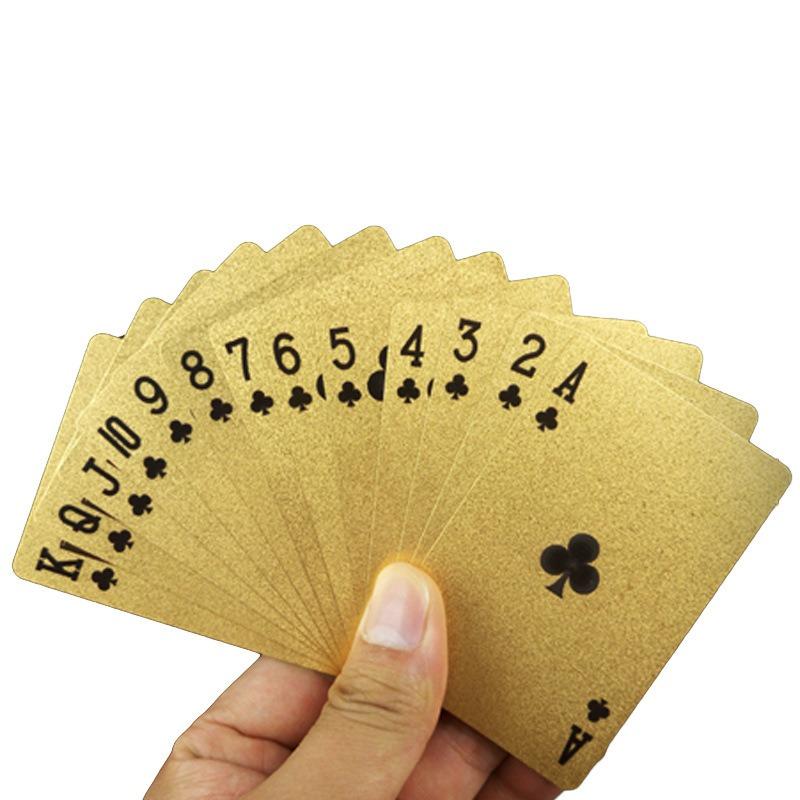 1 stk Dollar Spillekort Gullfolie Spillekort, Sølvfolie Spillekort, Gull Lokal Tycoon Gull Poker