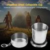 Portable Outdoor Stainless Steel Collapsible Folding Cup for Traveling Camping with Key Chain