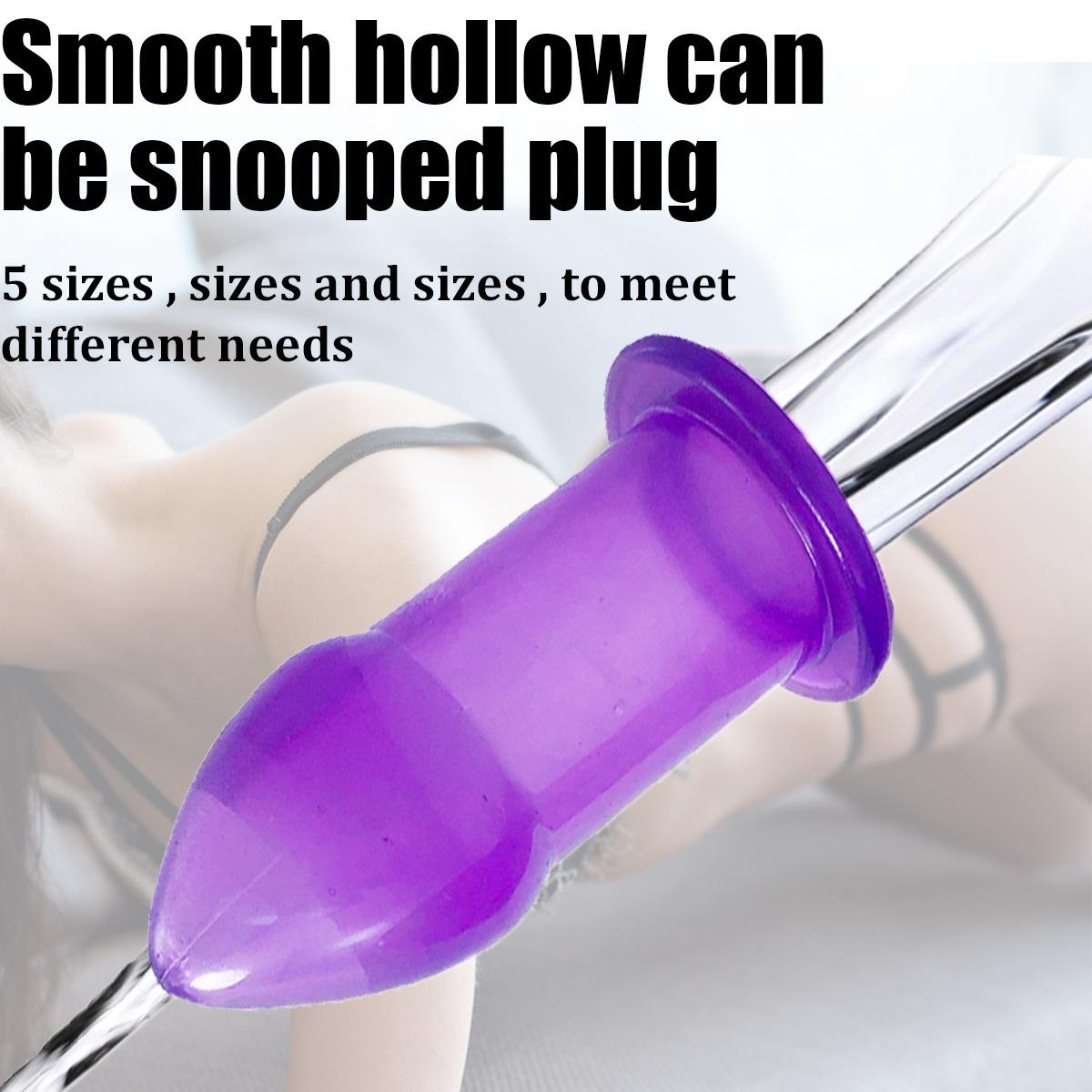 Anal Trainer Kit | Hollow Design Silicone Butt Plugs for Adults | Beginner Prostate Stimulator & Stretcher Set S