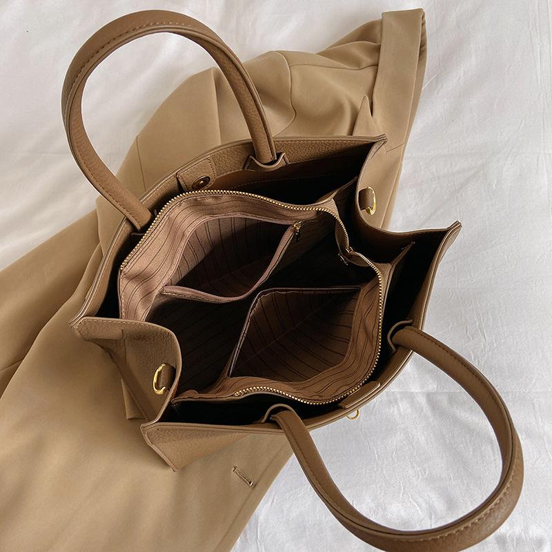 Tote Bag Spring And Summer Women'S Handbag Texture Large Capacity Shoulder Bag Simple Work Commuter Bag Women