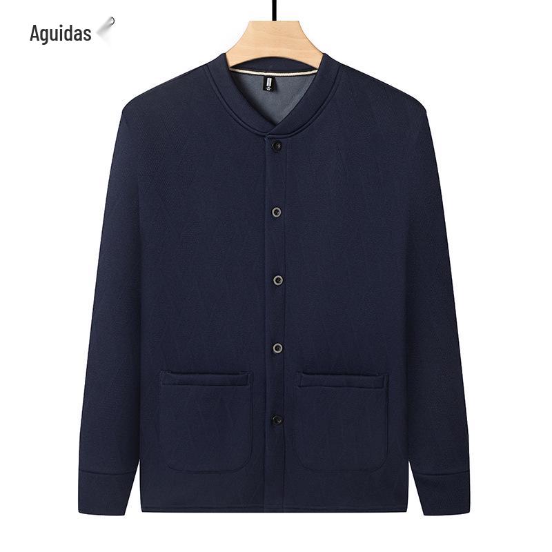 Herren Winter-Cardigan mit Plüschfutter für Mittelalte und Ältere