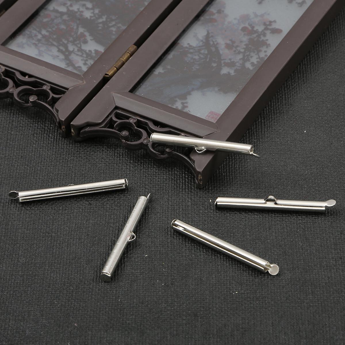 

Новые 30-50 шт., обжимные застежки, колпачки-слайдеры, DIY, разъемы для ожерелья, браслета, ювелирные изделия, фурнитура 40mm 30pcs серебряный