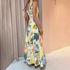 Women's Summer Elegant Casual Printed Sleeveless V-Neck Dress