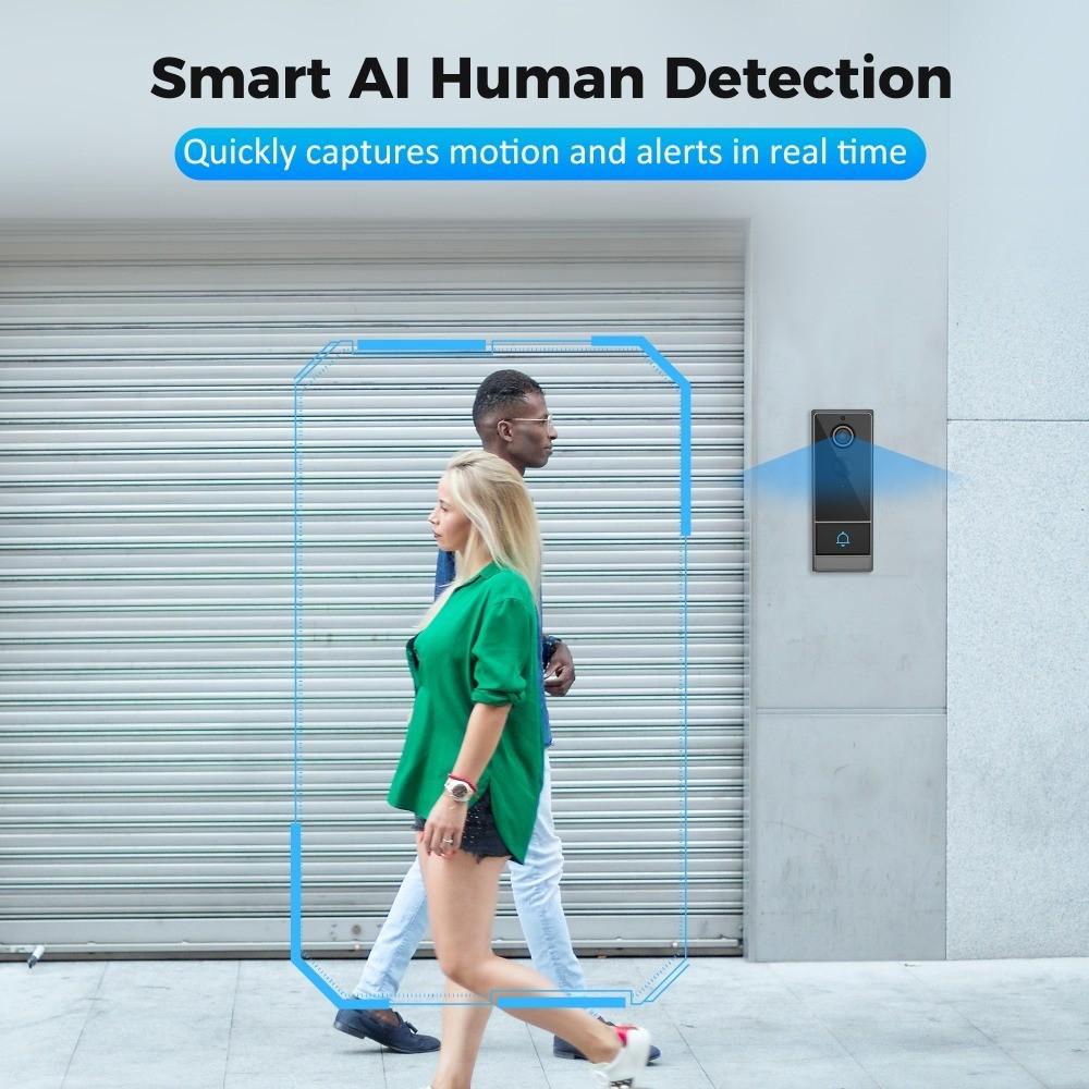 IP65 Video-Sprechanlage Kamera Kabellos WIFI Smarte Türklingel Haussicherheit PIR Bewegungserkennung Nachtsicht Türklingel