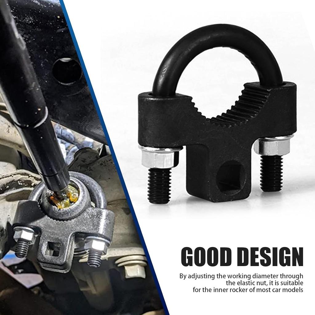 1 PC Car Steering Wheel Inner Ball Head Rudder Wrench, U-shaped Tooth Pressure Non-slip Structure Metal Rocker Arm Detach Installation Tool, Vehicle