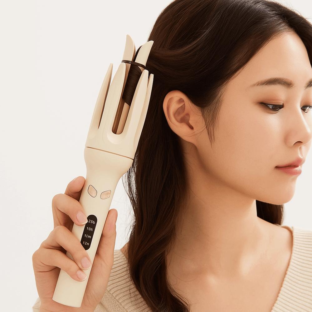 Anti-Tangle Design Electric Curling Stick Ceramic Coating Rotating Curl Iron  Travel