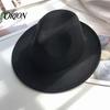 Trendig Daglig Användning Hatt Unisex Fedora Hatt, Kort Brätte Ullblandning Retro Panama Keps, Filt Vinter för Män Kvinnor 1920-tals Festkostym Sofistikerad Formell