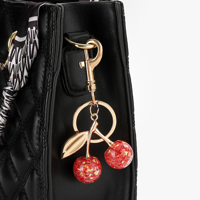 Cherry Fruit Keychain Pendant  Cherry Charm Pendant For Bag Women'S Handbag Shoulder Bags Keychain Attachment Parts
