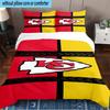 Kansas City Chiefs Logo 3PCS Bedding Set 2D Printing (Includes 1 Duvet Cover + 2 Pillowcases Coreless), Bedroom decor,Fan Gift