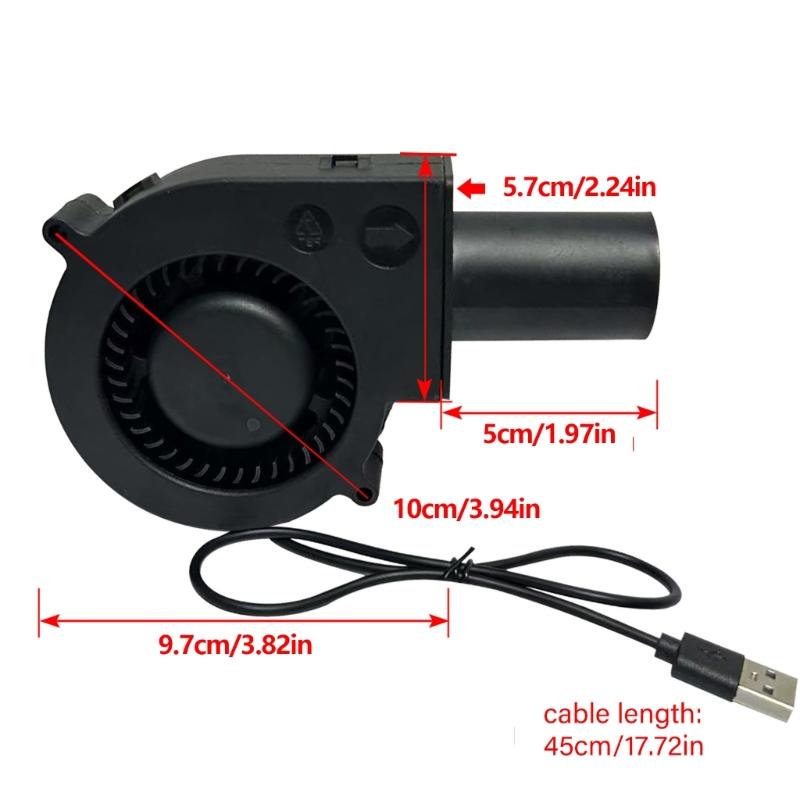 3500RPM Strong Airflows Blower USB 5V Power Camping Gear Metalworking Projects Flame Control Blower Fan