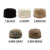 Basic Enchi Eco Fur Maetel Faux Fur One Size Fits Ivory Hat, Antibacterial, Deodorizing, Women's, All,