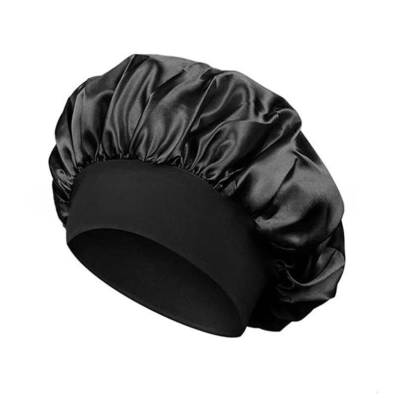 Wide Brim Satin Hair Care Sleep Cap - Women's Beauty Headscarf for Home Use, Convenient and Practical Hair  Protection