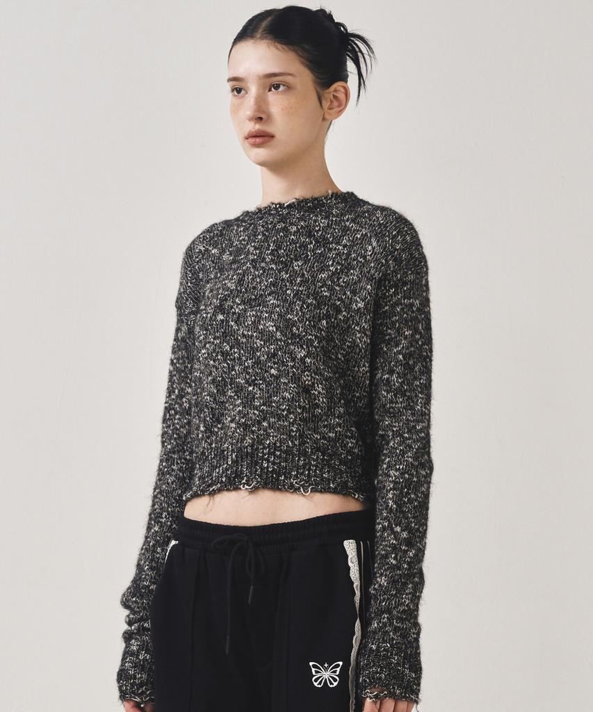 Nigaennikol Nicole Bokashi Damage Knit_Black