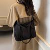 Canvas Bag Women's Tote Bag Shoulder Bag College Student Casual Handbag Commuting Large Capacity Tote Bag Multi-pocket