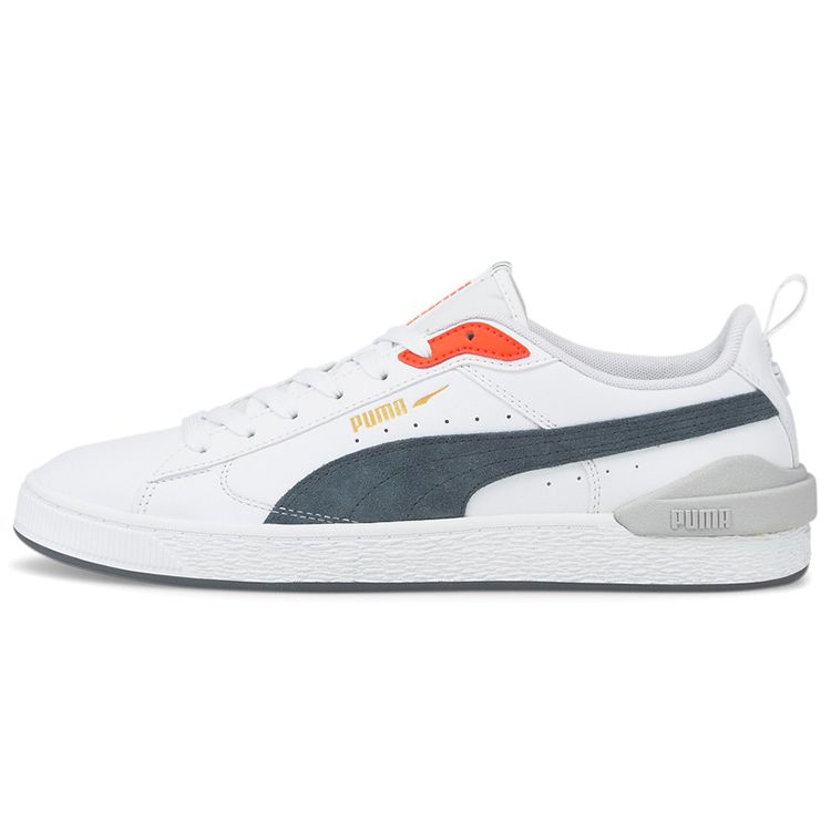 Puma Suede Bloc Unisex White Dark Slate Gray Orange 380705-04 EU 36