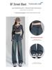 2025 Trendy Slimming High Waist Wide Leg Jeans for Women - Petite Fit, Straight Cut, Loose Pants