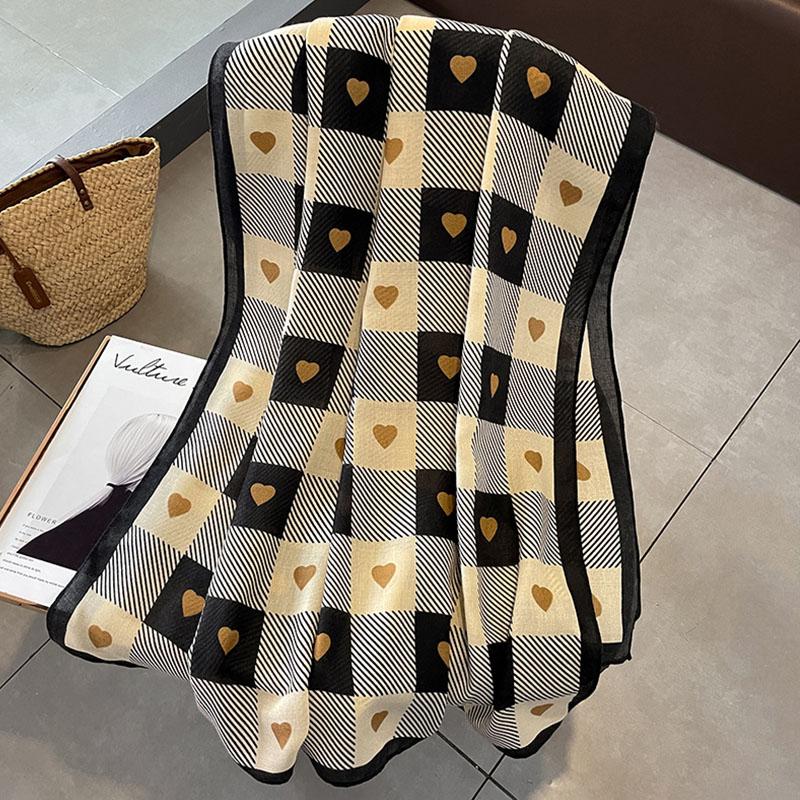Women Scarf Flower Print Hijab Soft Shawls And Wraps Tessale Female Foulard Designer Pashmina Bandana Headscarf
